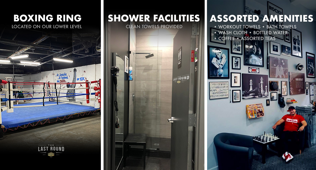 boxing ring shower facilities 